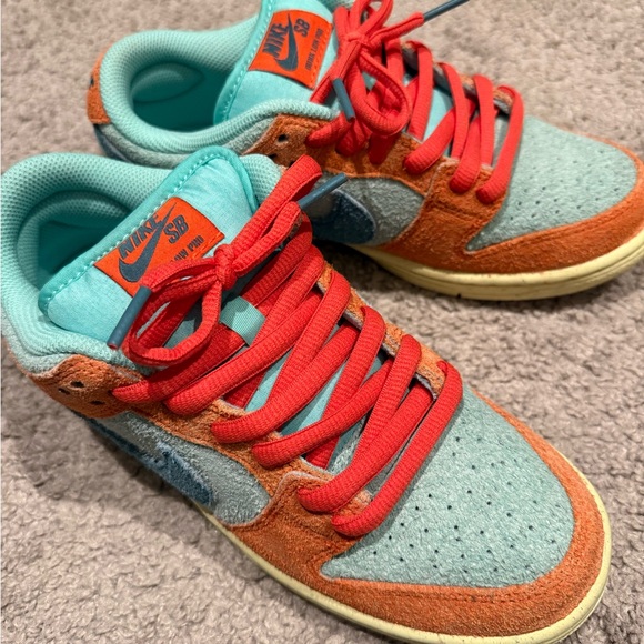 Nike mens Teal and Orange Sneakers